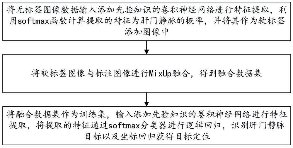 Semi-supervised learning-based portal vein detection and positioning method and system