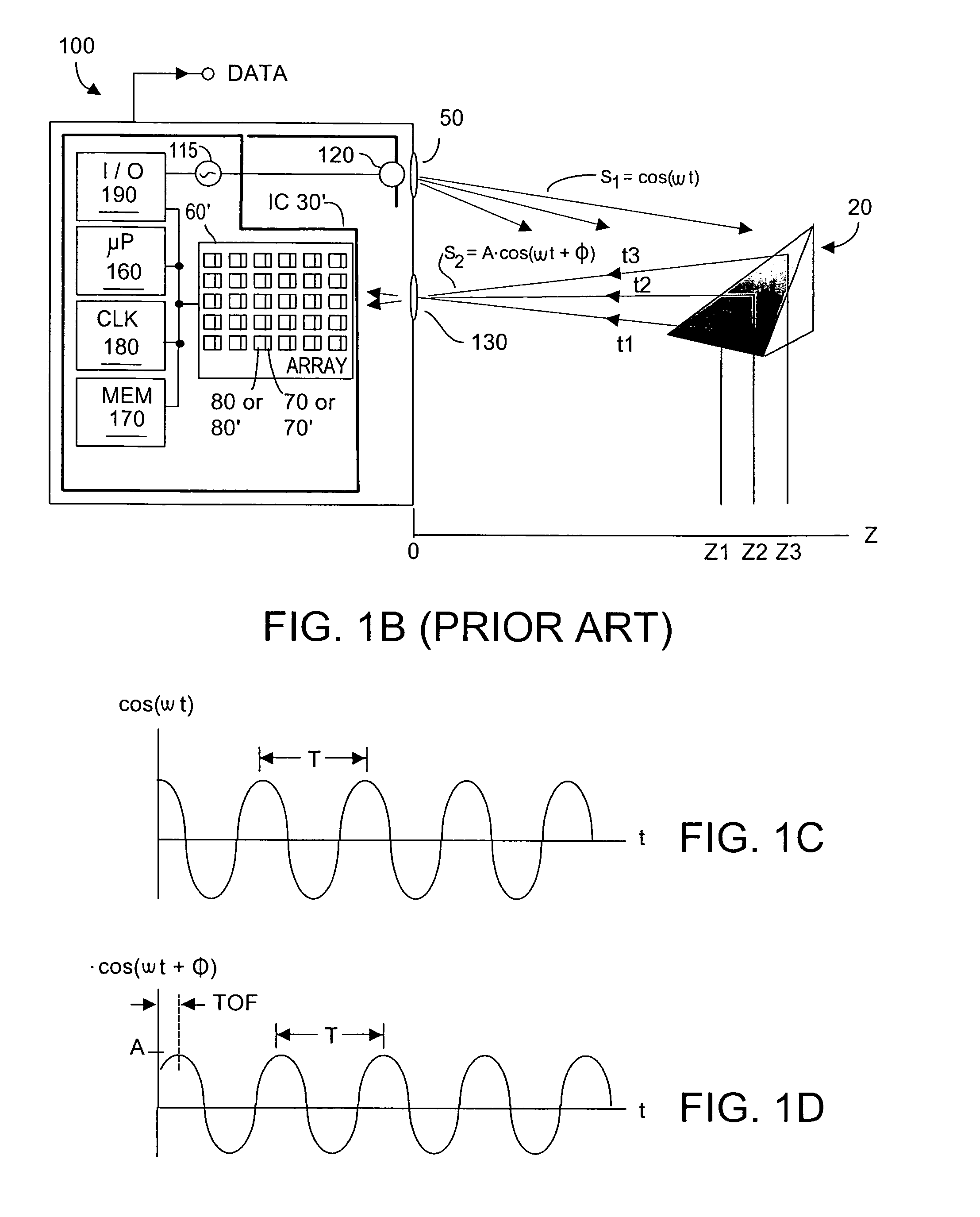 Method and system to enhance differential dynamic range and signal/noise in CMOS range finding systems using differential sensors