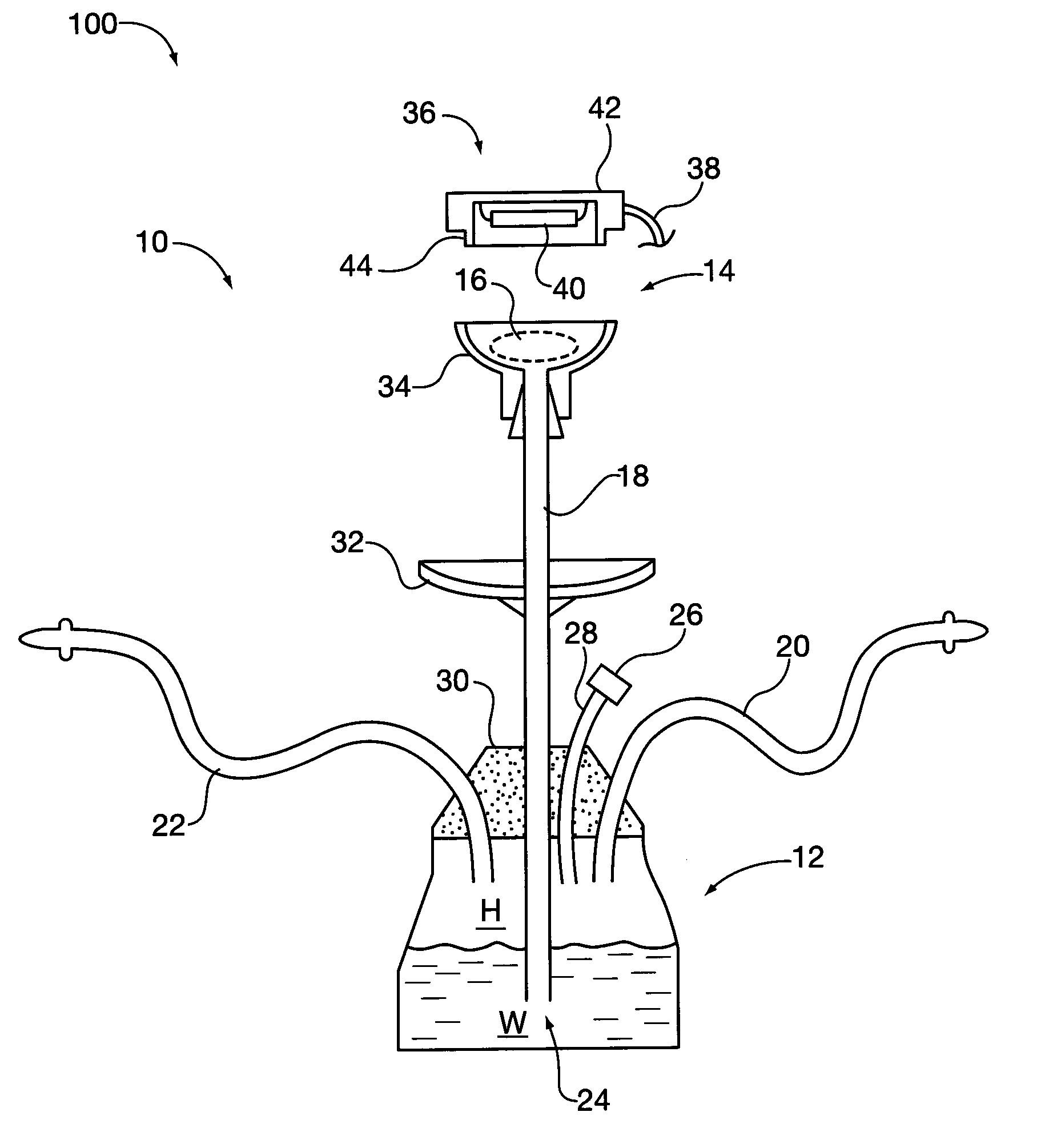 Electric heater for hookah