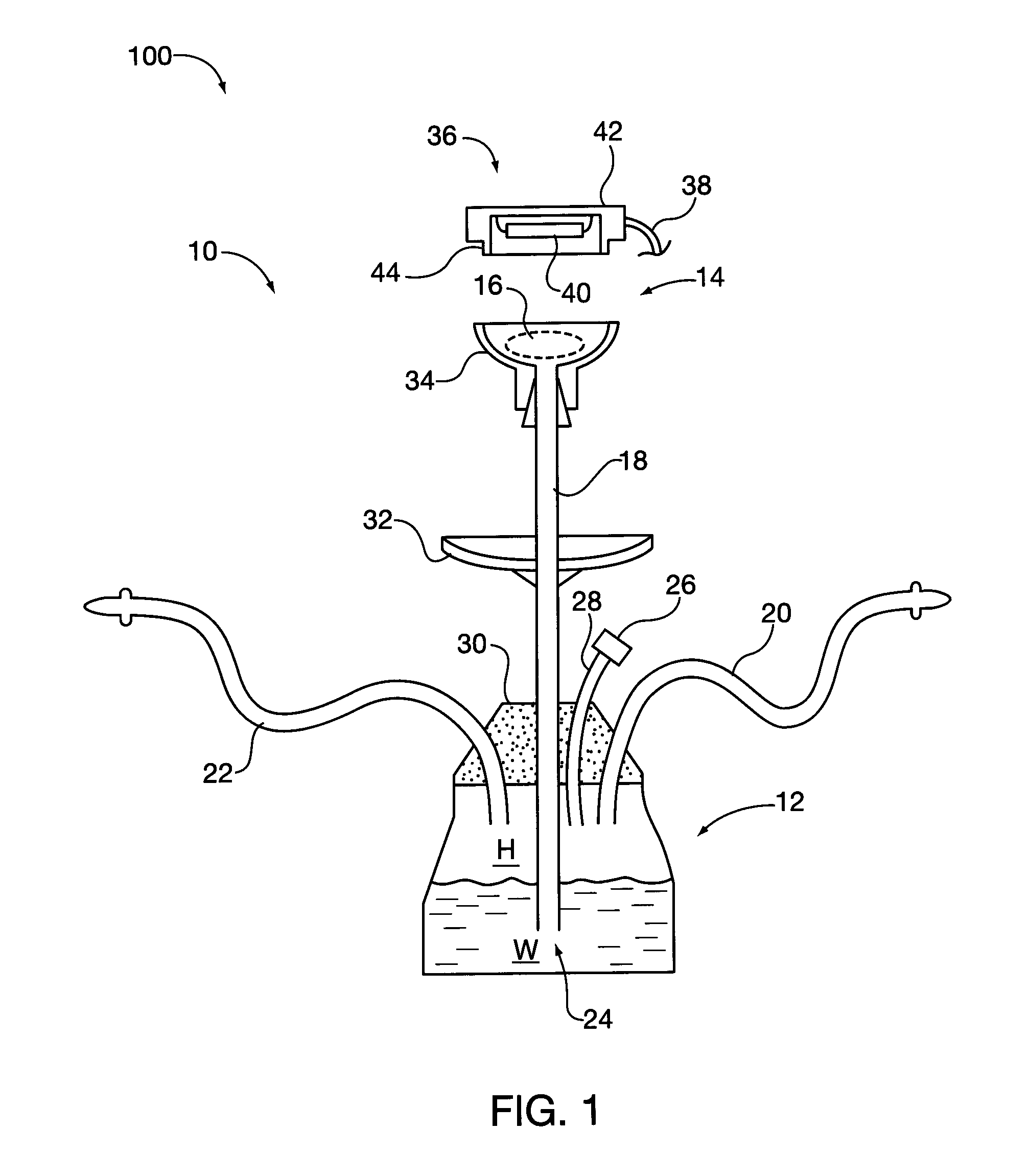 Electric heater for hookah