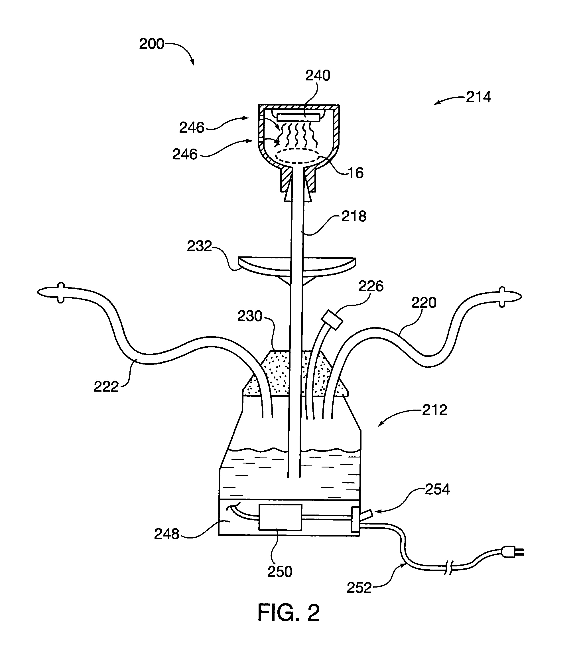 Electric heater for hookah