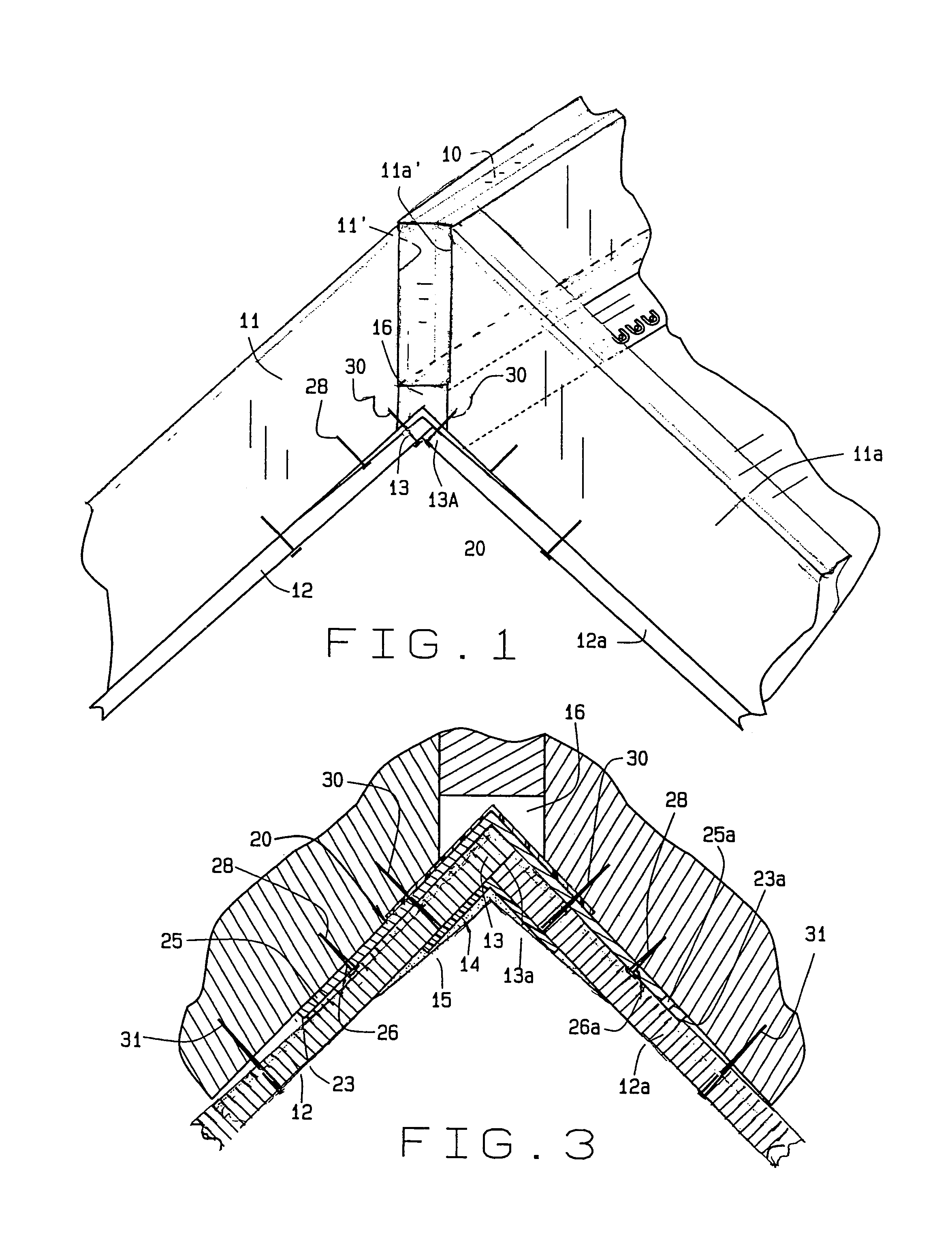 Hinged metal connectors and joint constructions