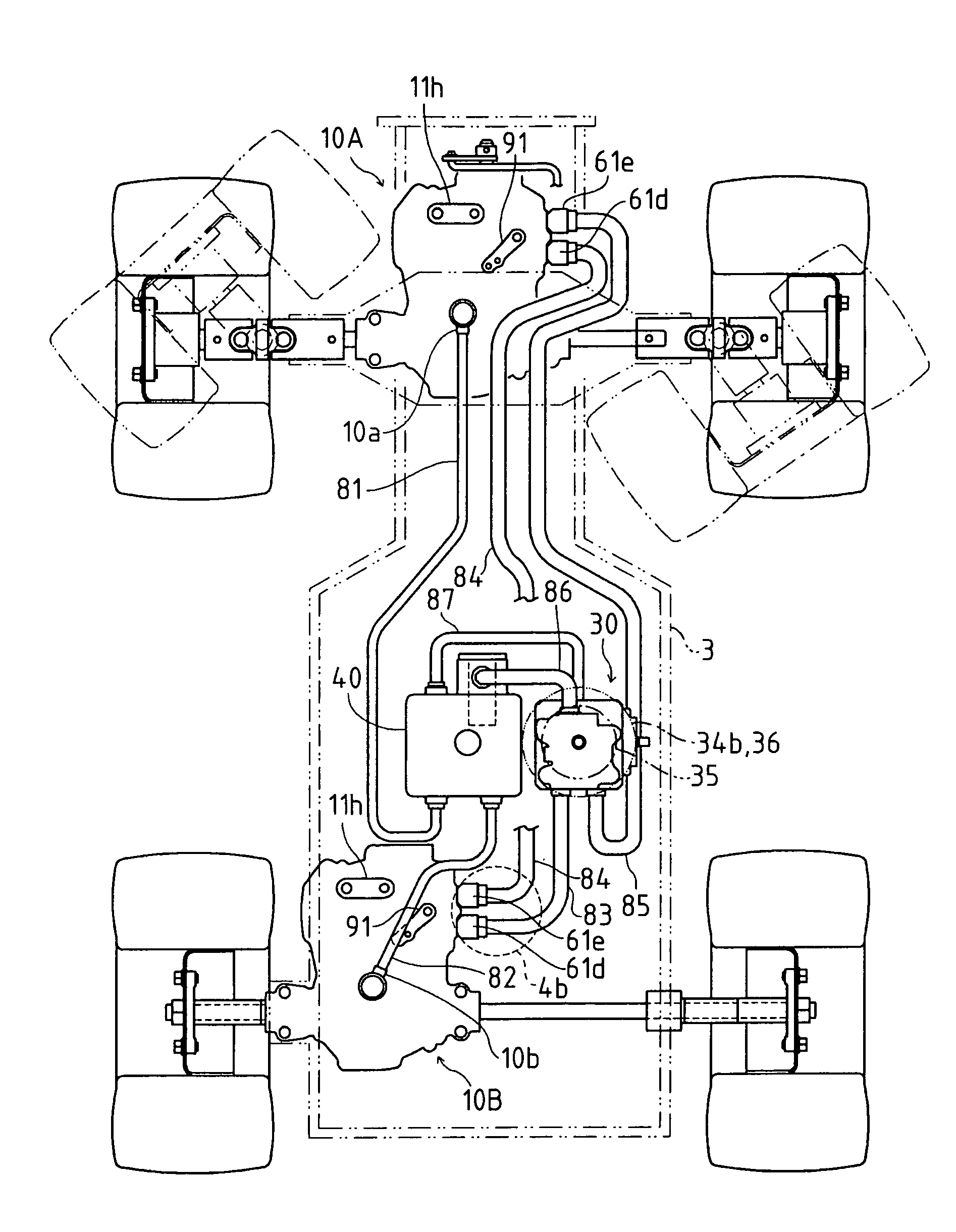 Hydraulic transaxle and vehicle comprising it