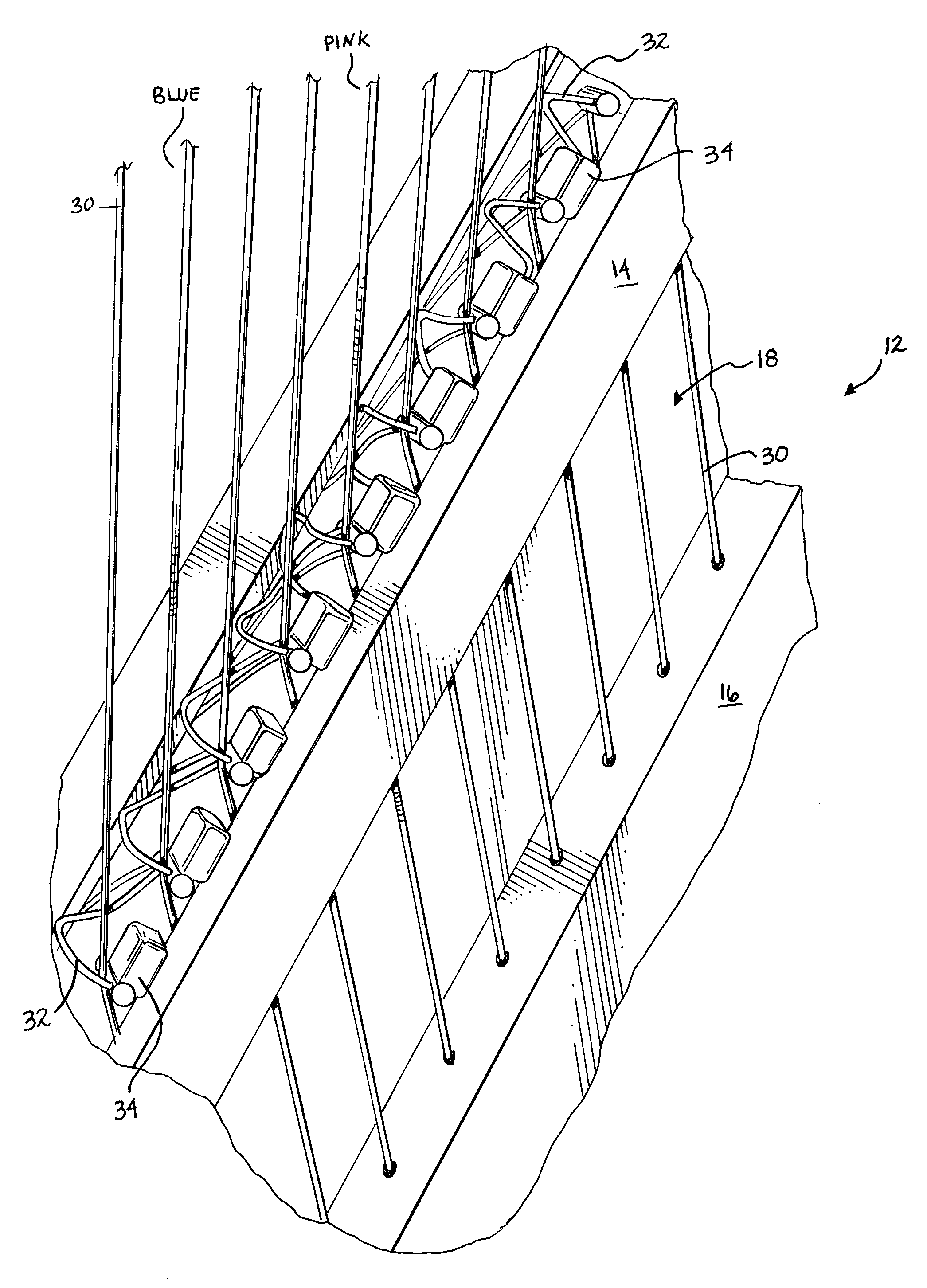 Harp and method of playing therefor