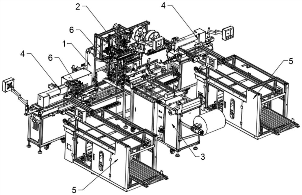 Abdominal pad processing device and processing technology thereof