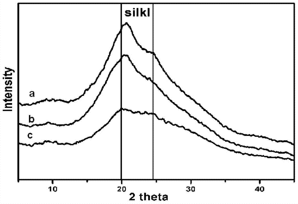 Silk protein scaffold material and preparation method thereof