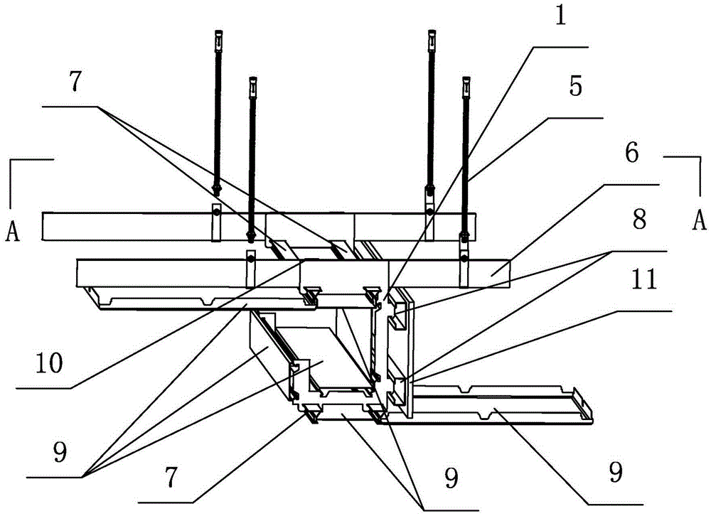 Ceiling connecting piece and ceiling with ceiling connecting pieces