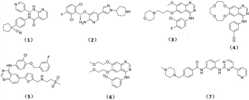 Method for simultaneously measuring concentrations of six tyrosine kinase inhibitors in blood plasma