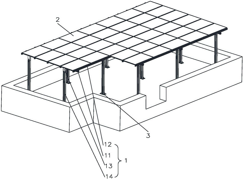 Photovoltaic shade shed and installation method thereof