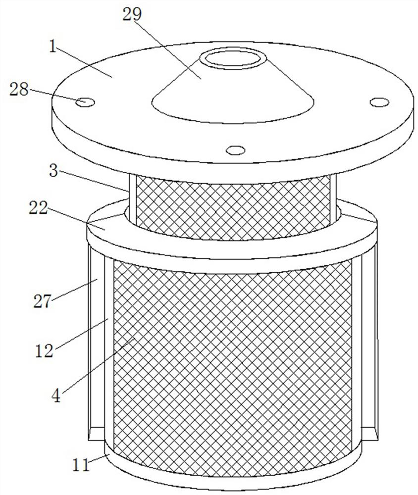 A multifunctional cement silo roof dust collector filter element