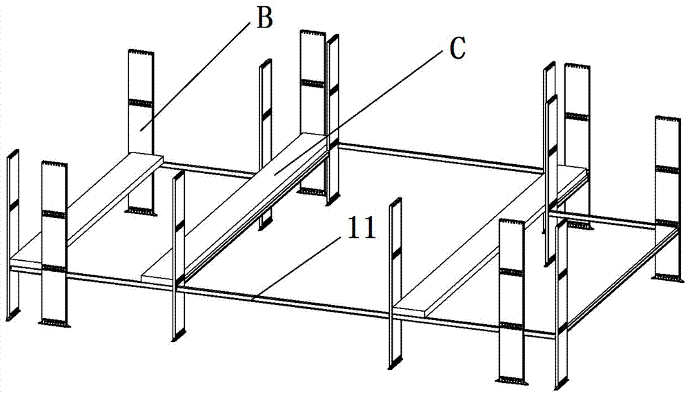 Assembly type steel-concrete composite structure residential system and construction method thereof