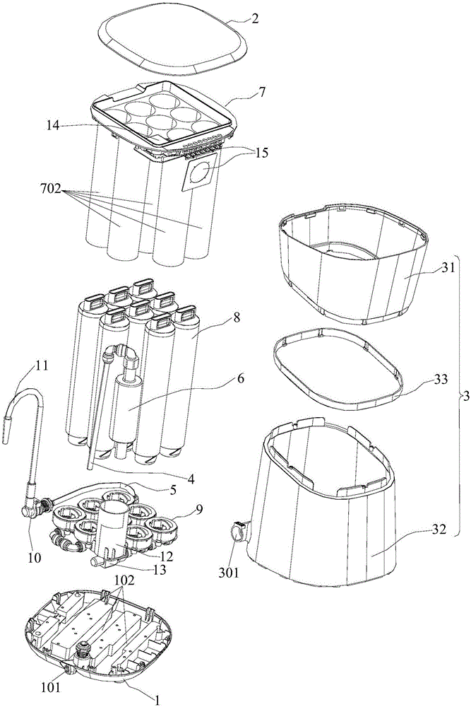 Nine-core water purifier