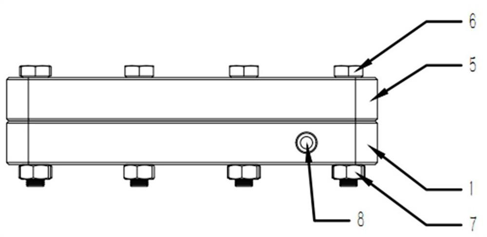 A test device and test method for the permeability of carbon fiber cloth laying direction