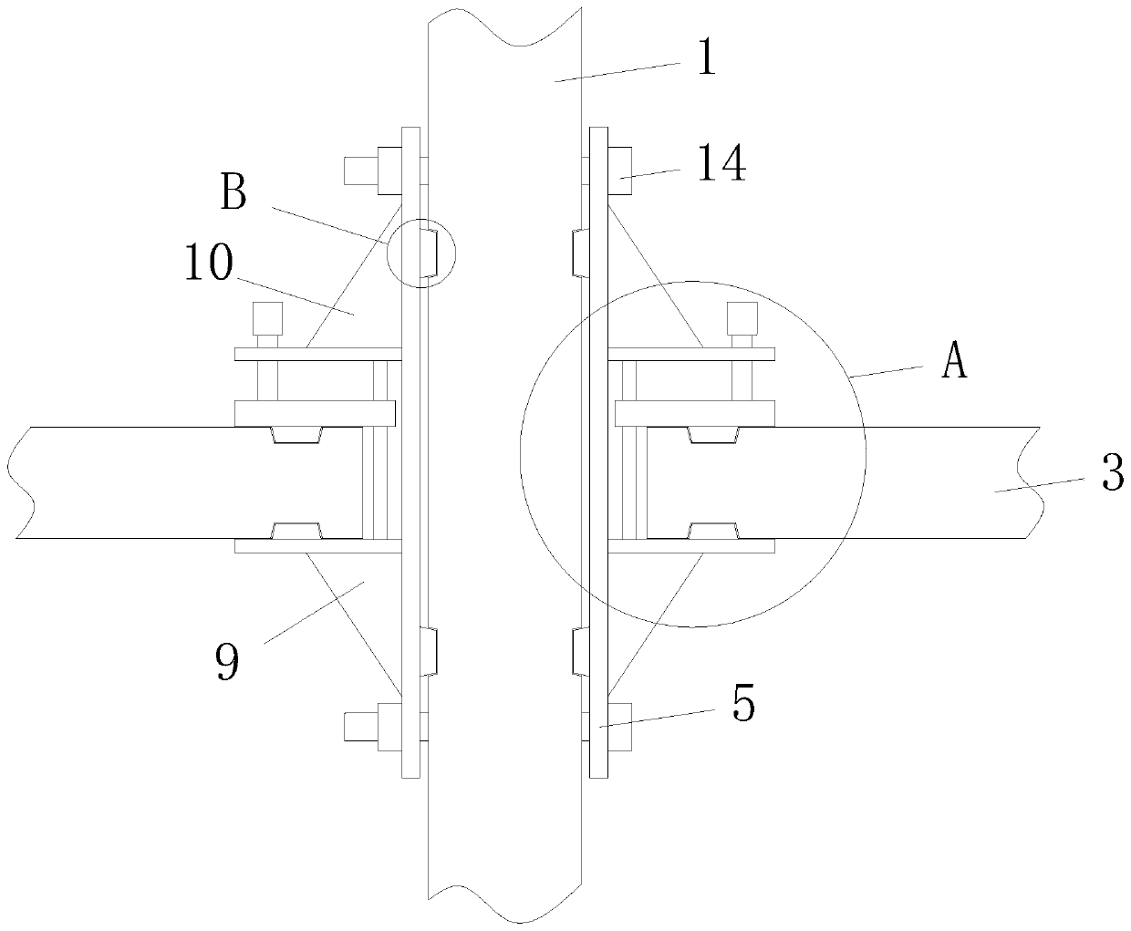 Building steel structure connecting structure