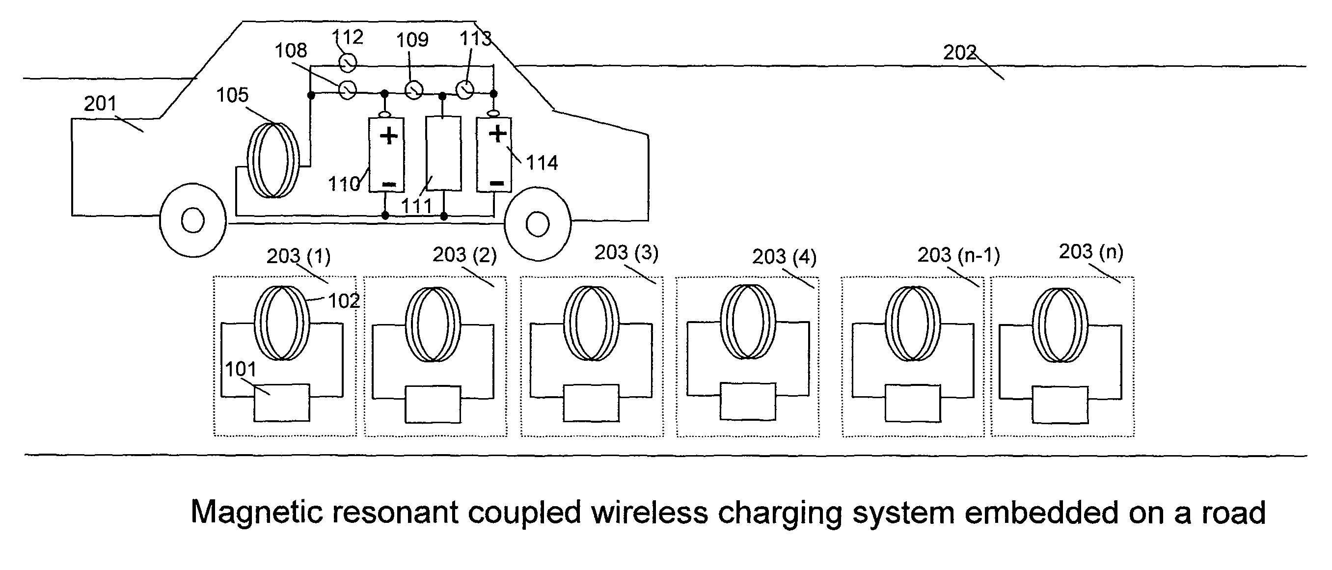 Wireless charging system for vehicles