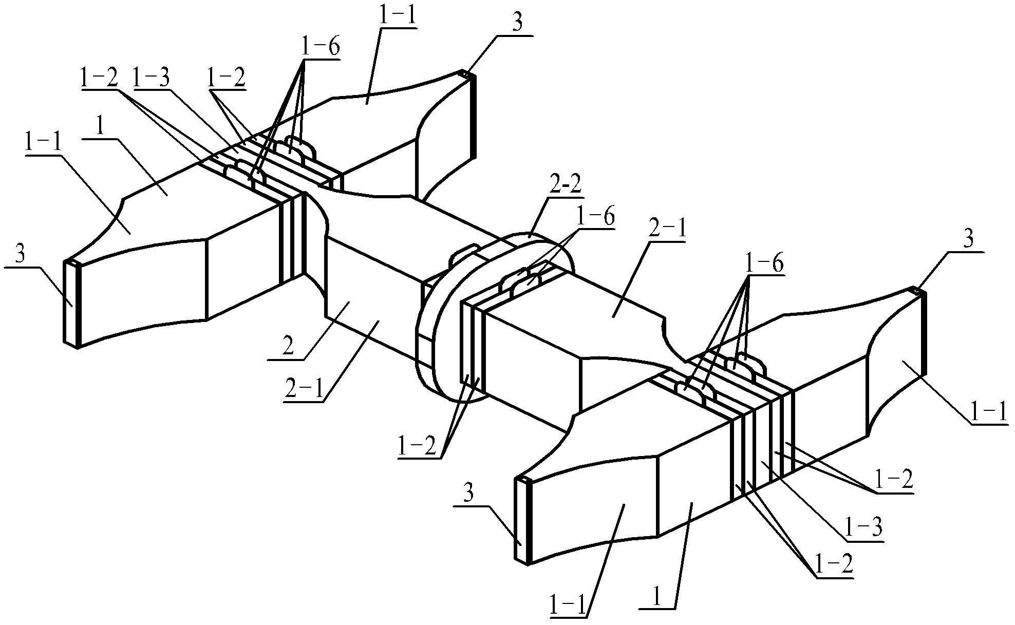 Sandwich I-shaped four-footed linear ultrasonic motor vibrator