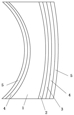 Color-changing wear-resistant myopic lens, production method and glasses