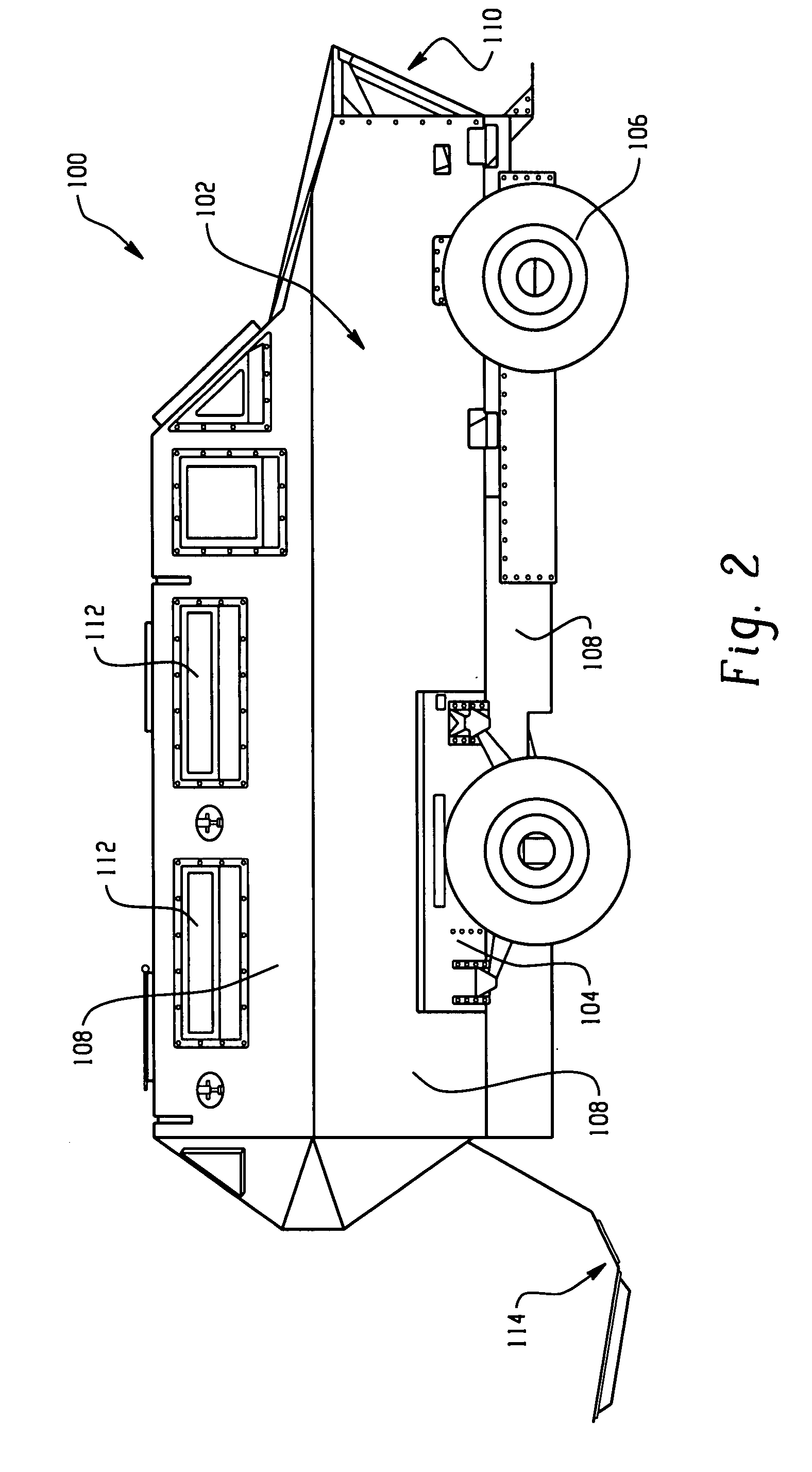 Armored vehicle with blast deflecting hull