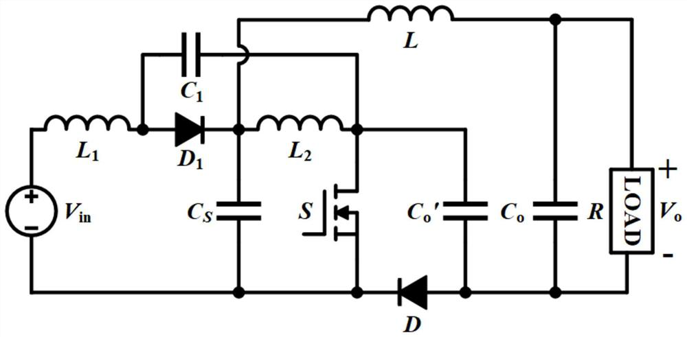 Method for removing electrolytic capacitor of boost converter and modified boost converter