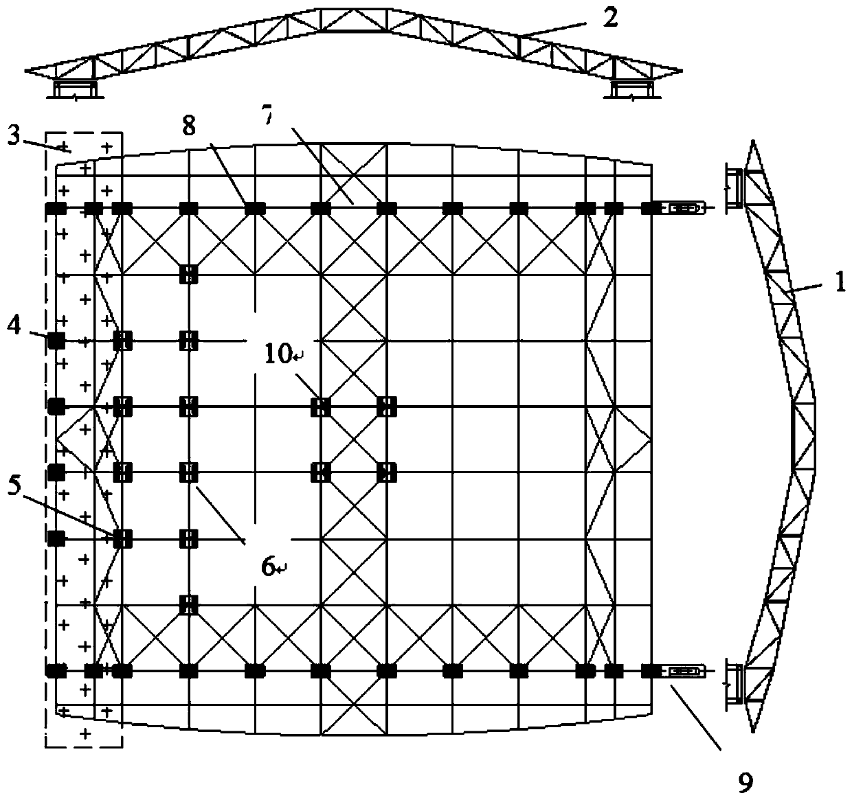 A cumulative slip construction method for space grid truss structures