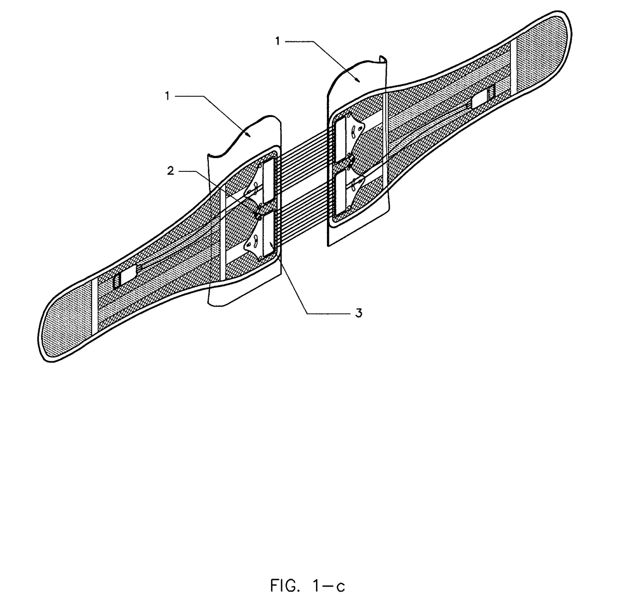 Back brace frame with two individual power modules