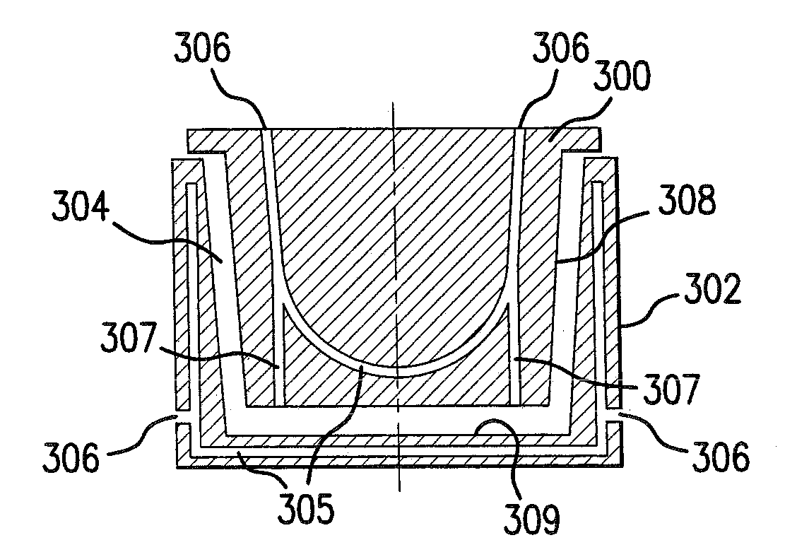 Quartz glass body, method and casting mold for manufacturing same