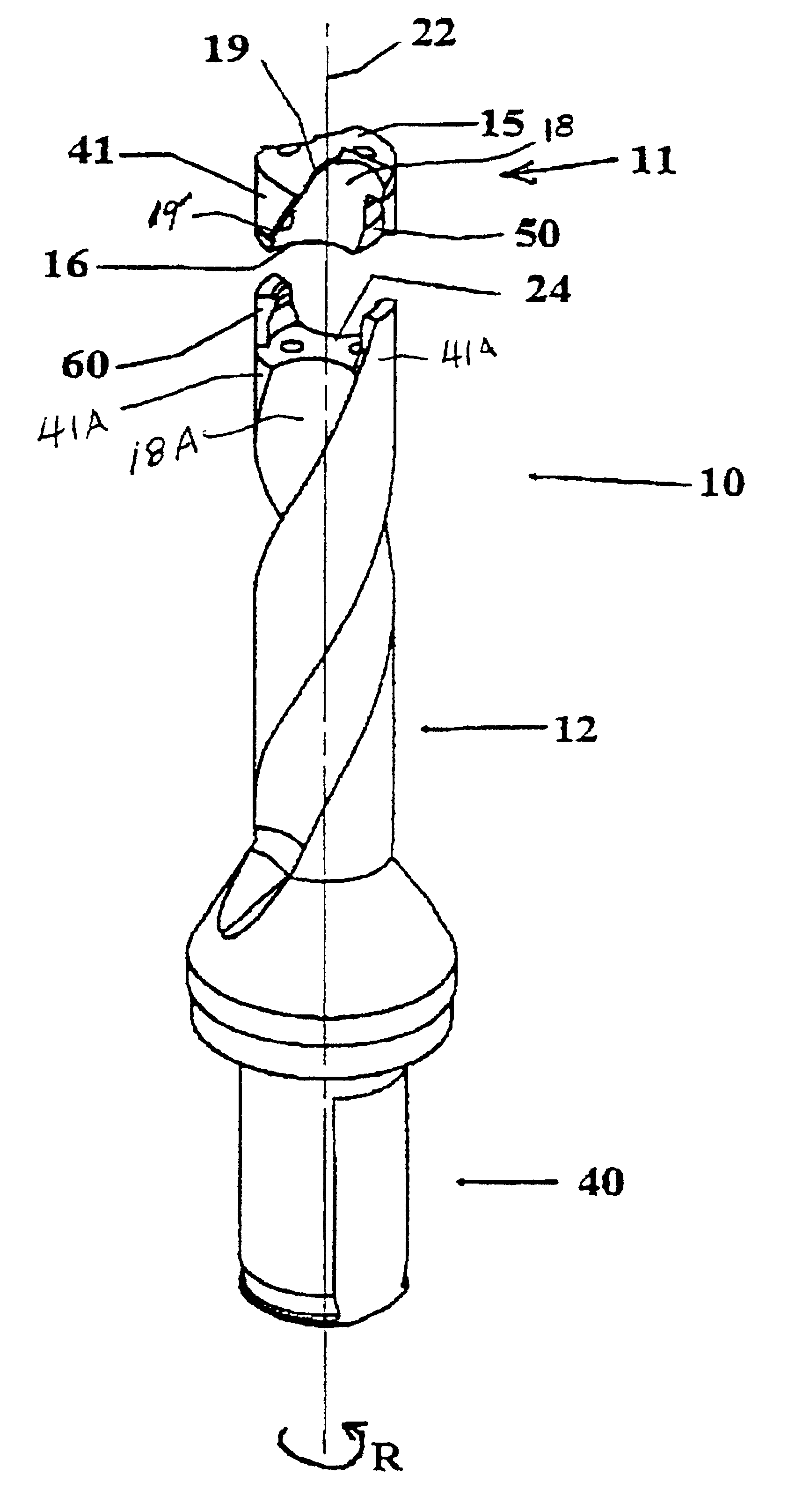 Two-piece rotary metal-cutting tool and method for interconnecting the pieces