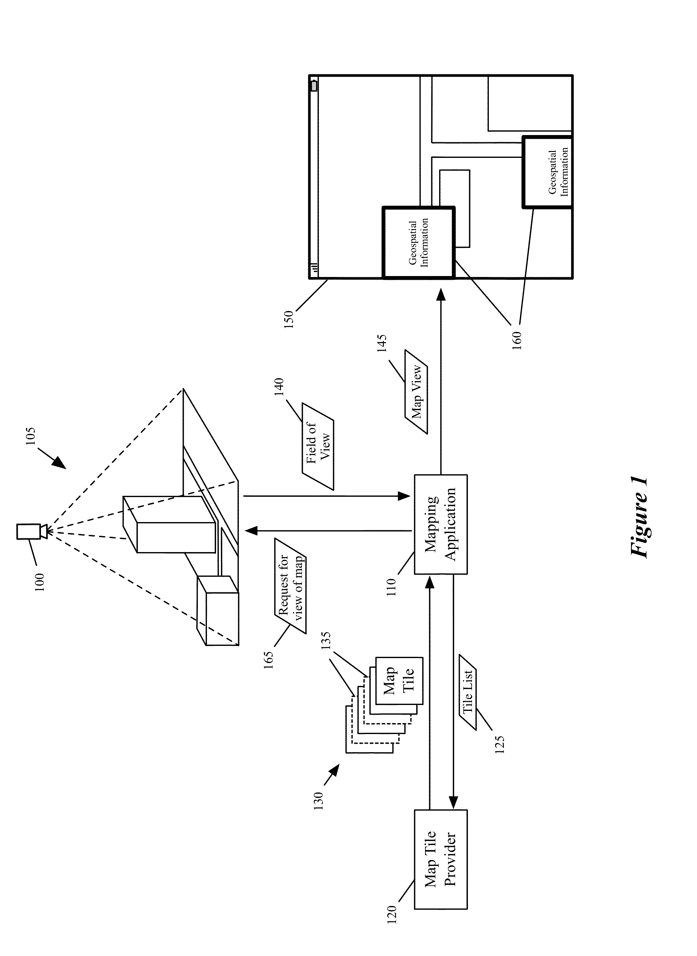 Geospatial representation of data-less map areas