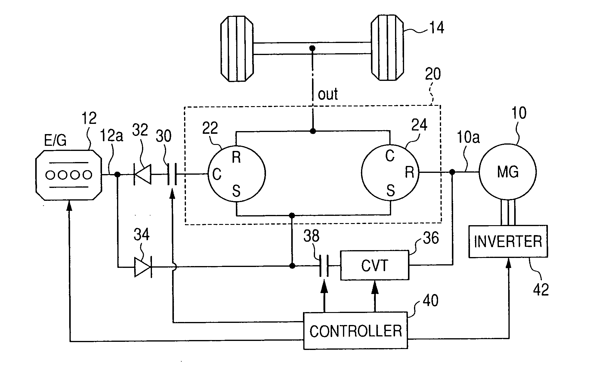 In-vehicle power transmission device and driving system for vehicle