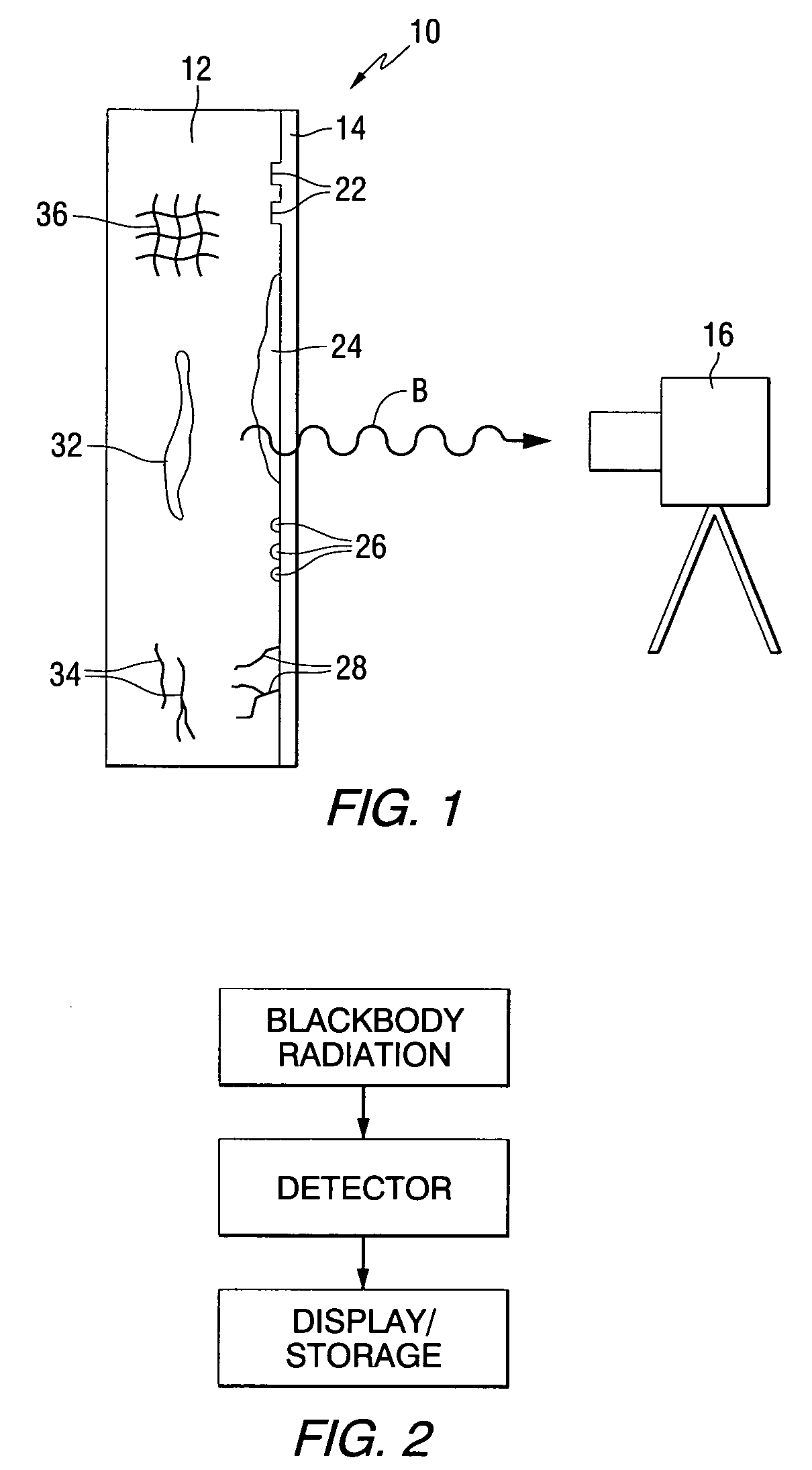 System for detecting structural defects and features utilizing blackbody self-illumination