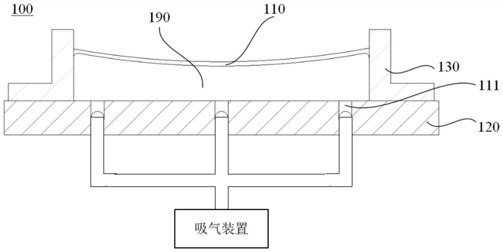 Hot bending die and hot bending processing method