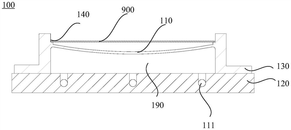 Hot bending die and hot bending processing method