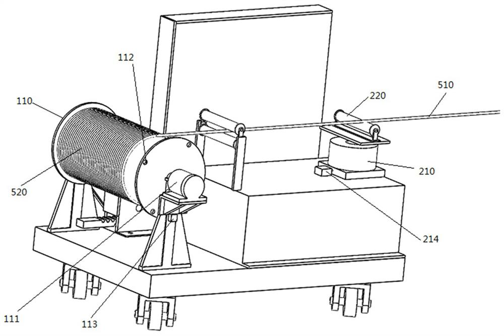 External cable follow-up device of electric transformation equipment for tunnel excavation