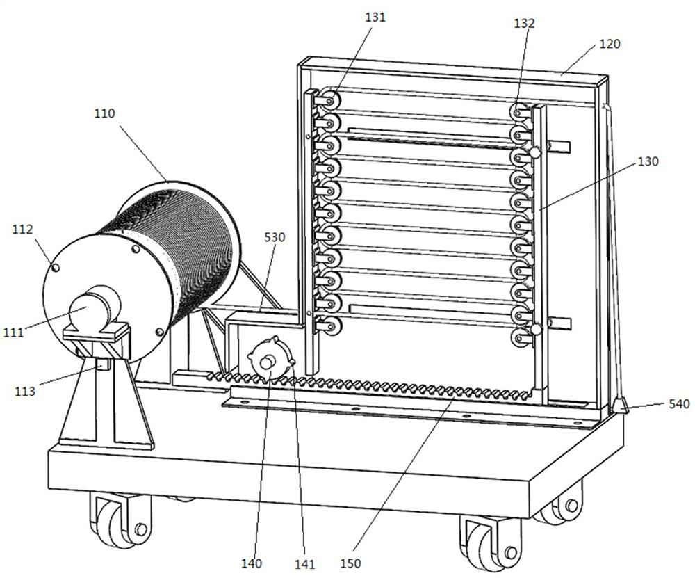 External cable follow-up device of electric transformation equipment for tunnel excavation