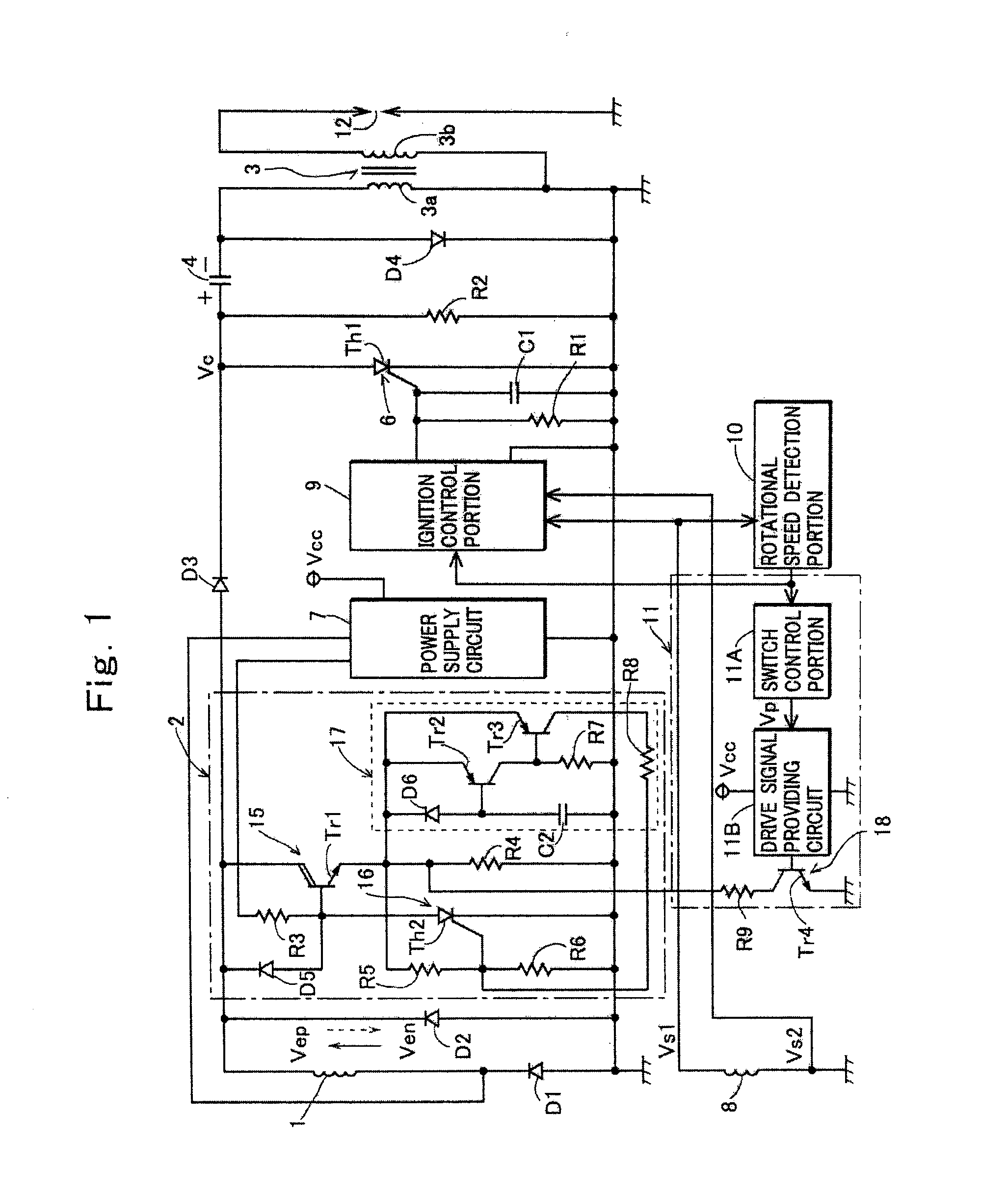 Capacitor discharge ignition device for engine