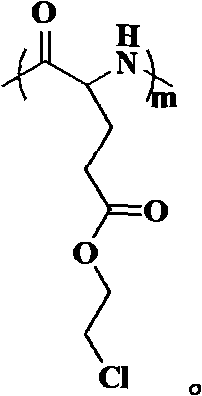 Chloroethyl alcohol functional poly (L-glutamic acid) homopolymer and random copolymer and preparation method and application thereof