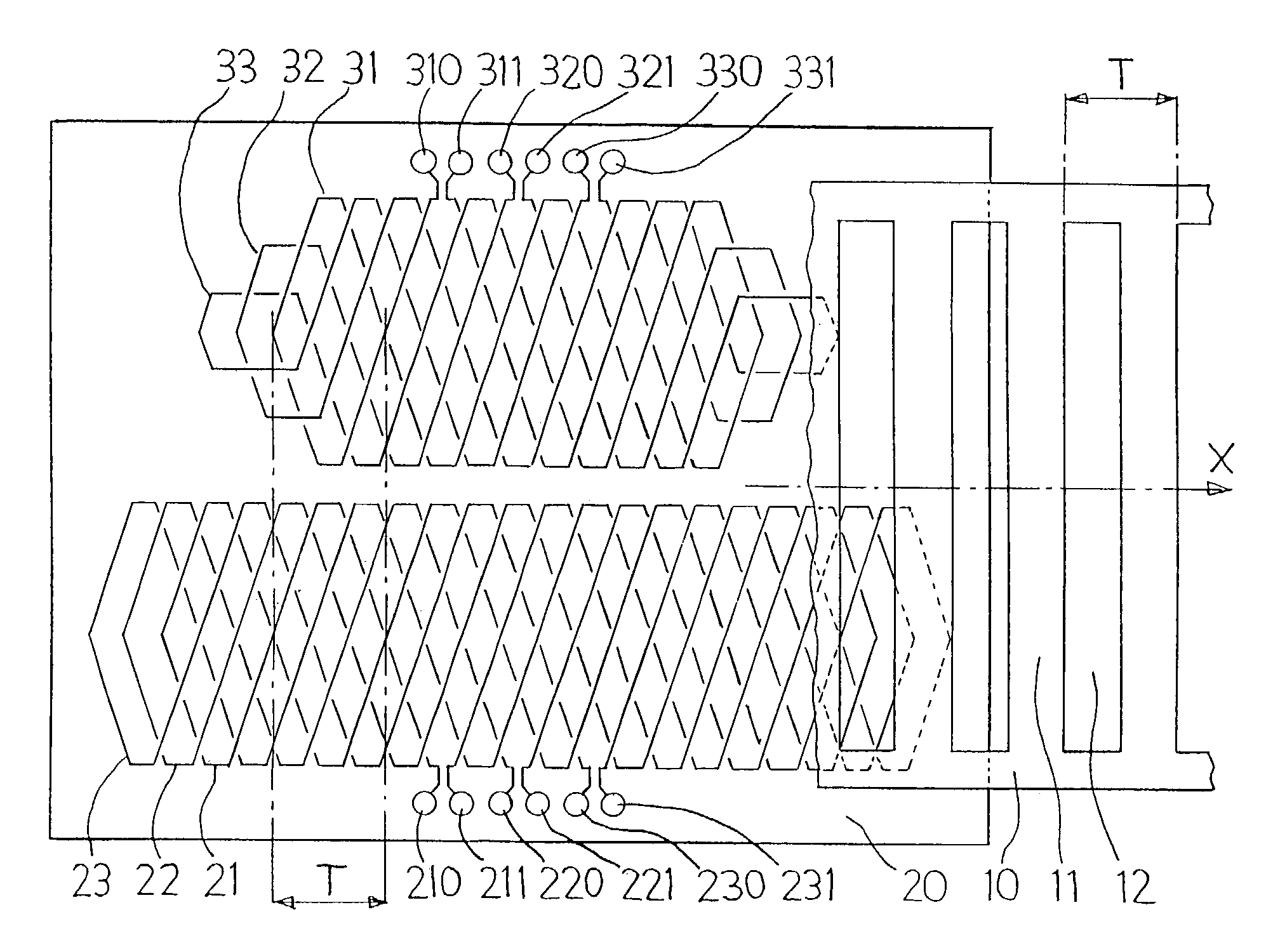 Inductive position sensor with a cursor and a coupling scale