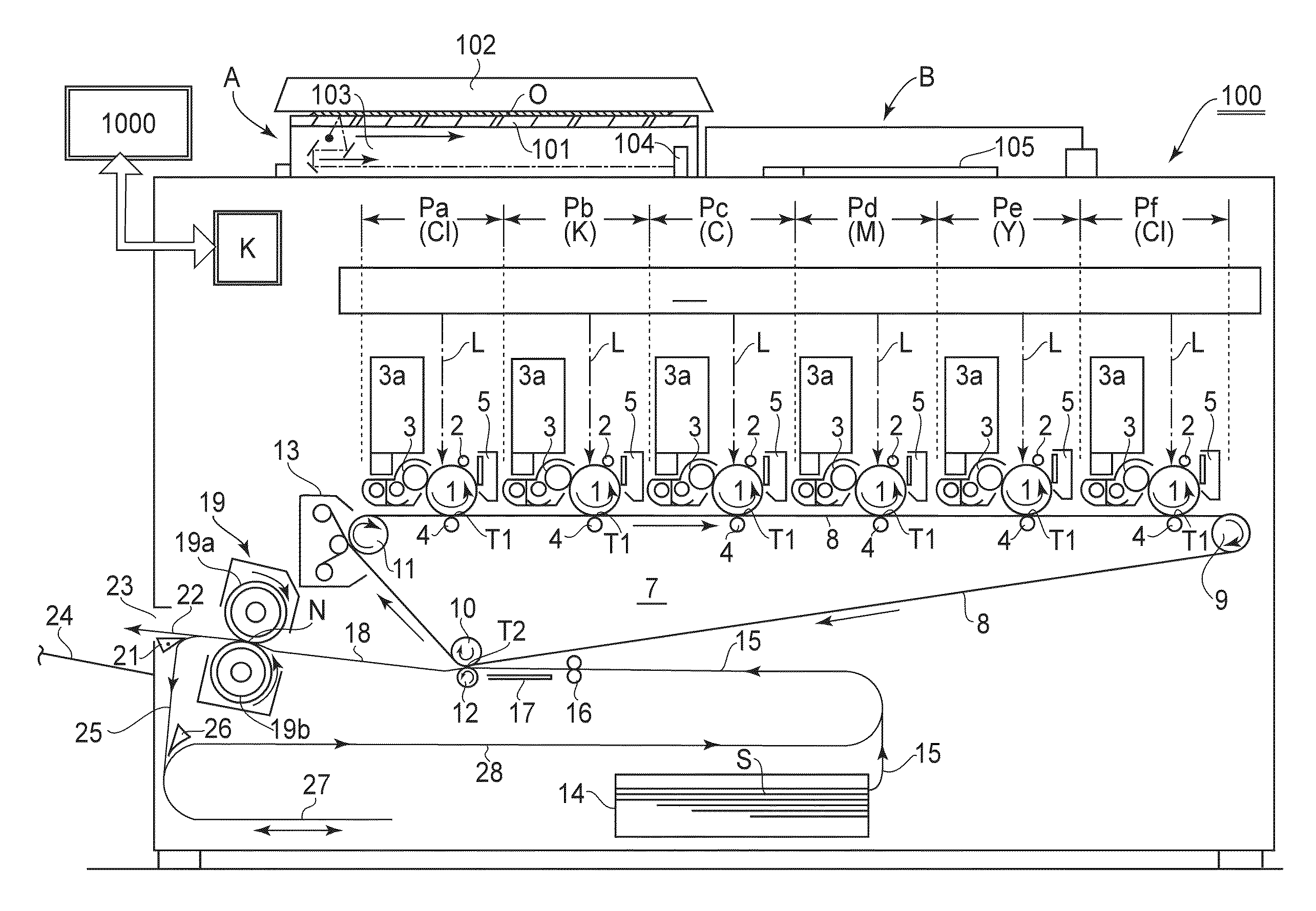 Image forming apparatus including an image area glossiness control feature