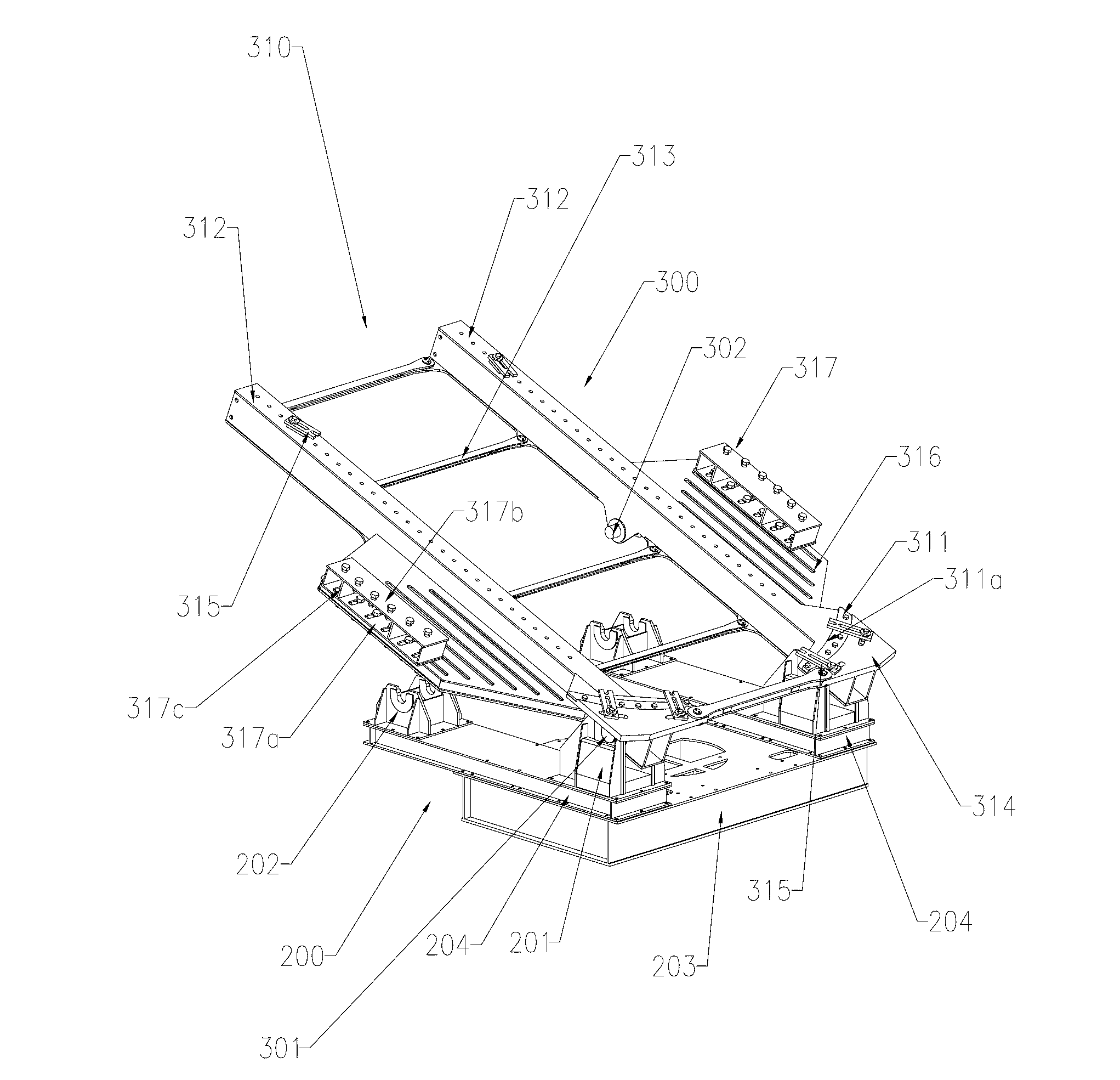 Tail dragging device used for hoisting equipment, tail dragging vehicle and equipment hoisting method