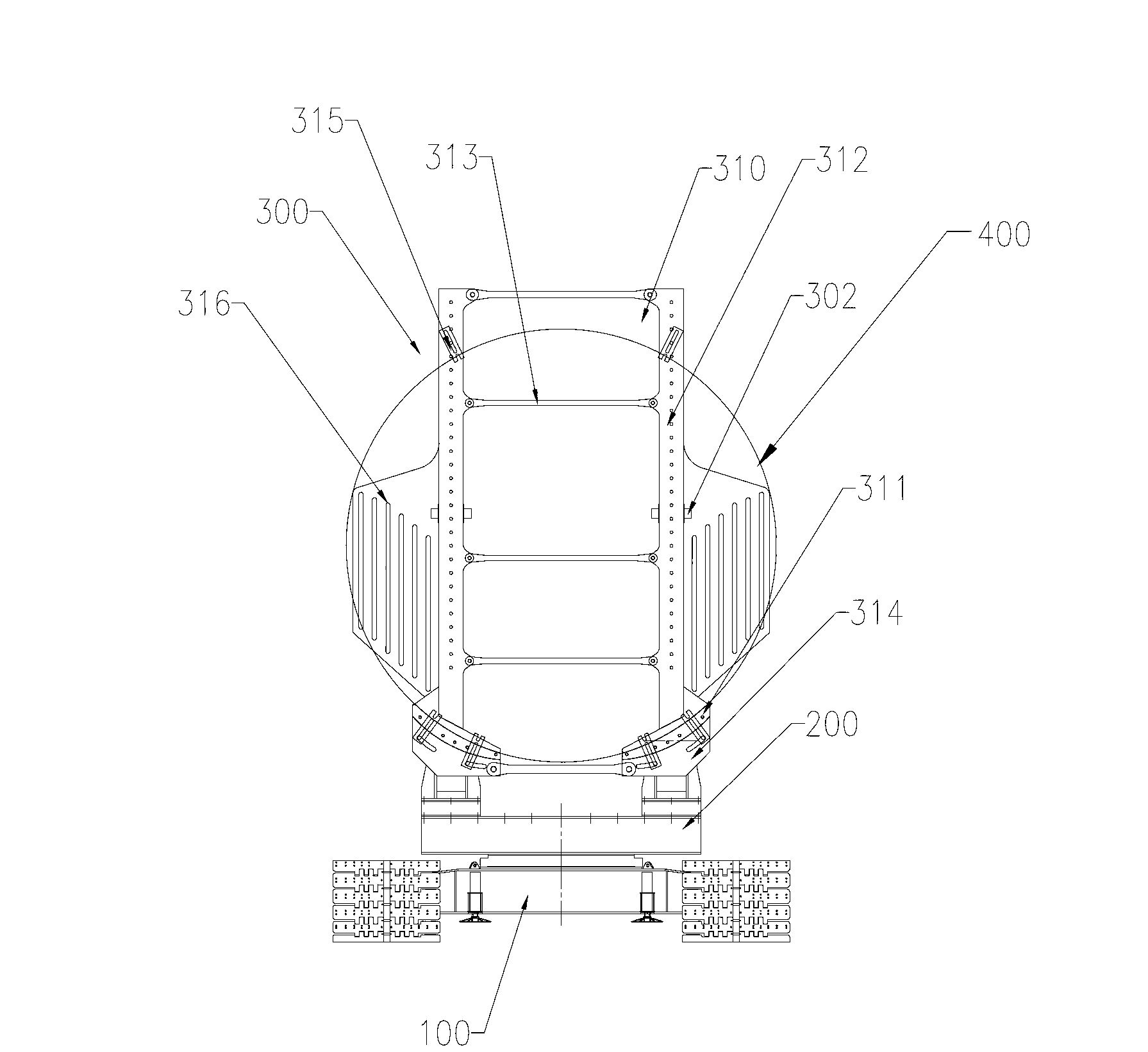 Tail dragging device used for hoisting equipment, tail dragging vehicle and equipment hoisting method