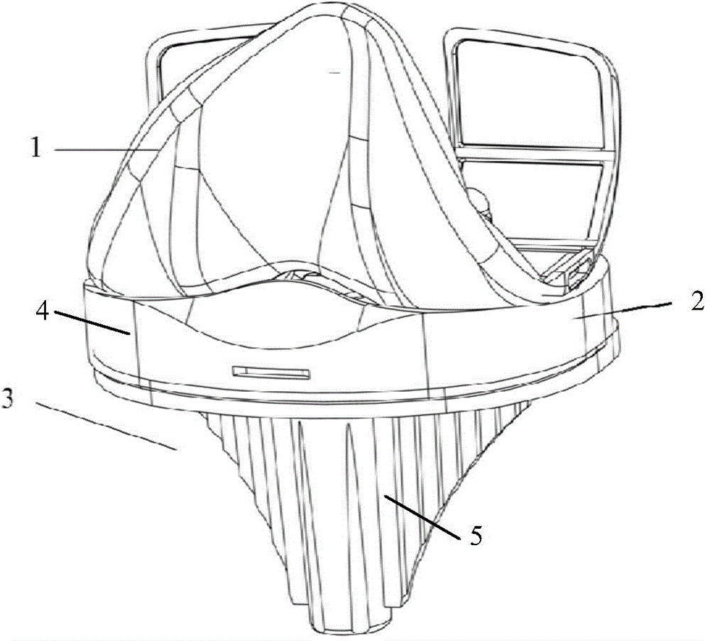 Organic polymer material dual-slide artificial knee joint