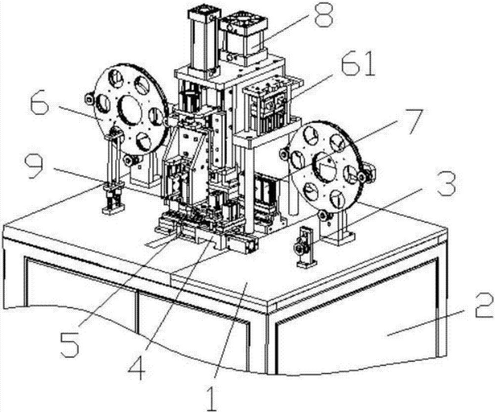 Automatic punching welding machine of hardware fasteners