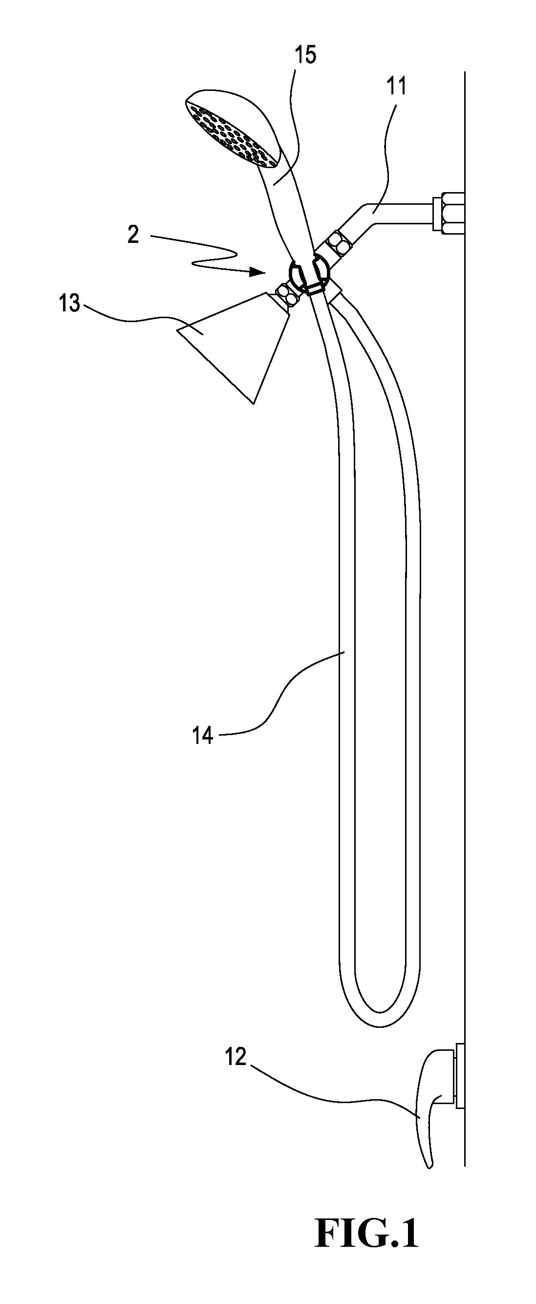 Diverter assembly for use in holding shower head and shower nozzle