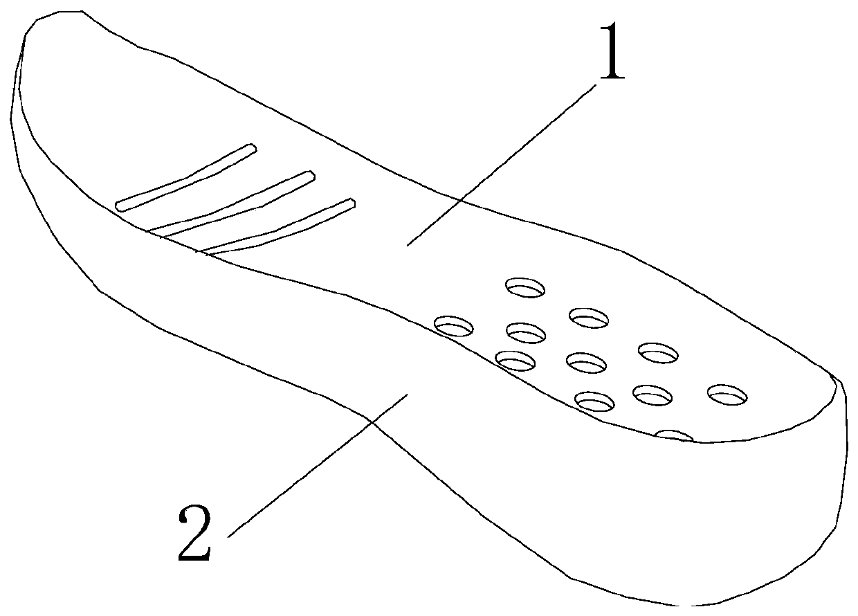 Shoe sole and production process thereof