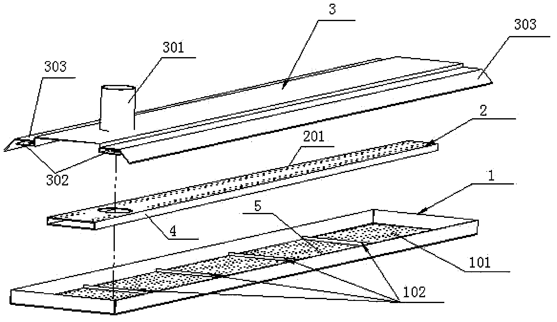 Distributor applied to falling film type evaporator