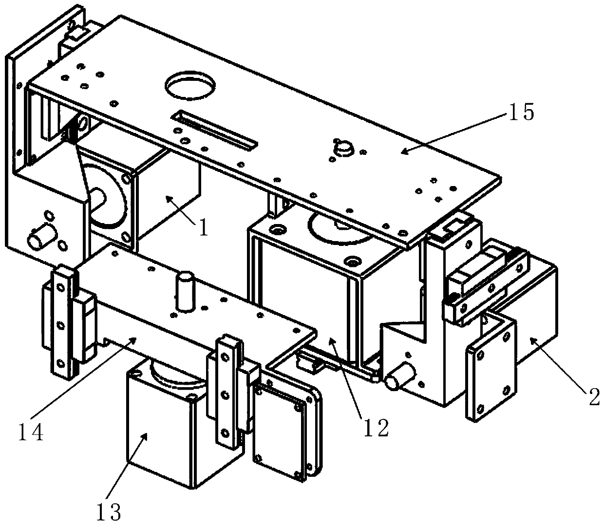 Guide wire clamping and rubbing device of interventional operation robot