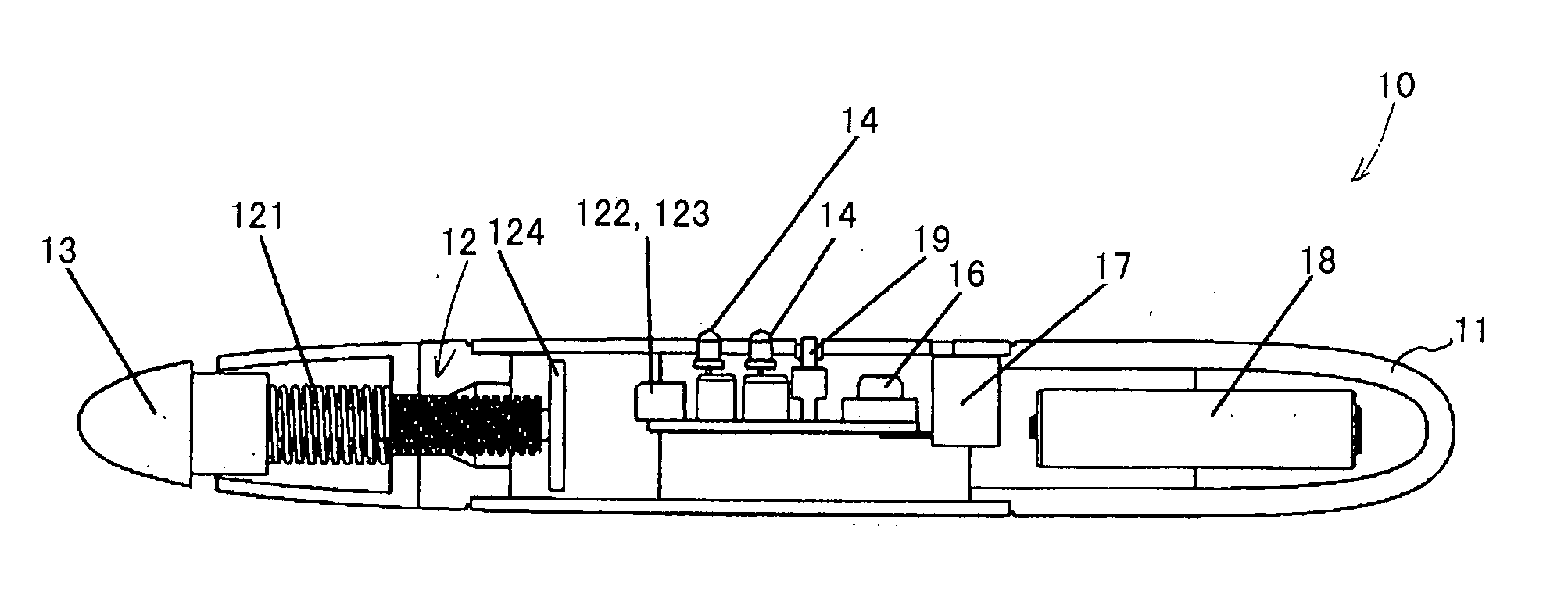 Opto-mechatronic acupressure pen