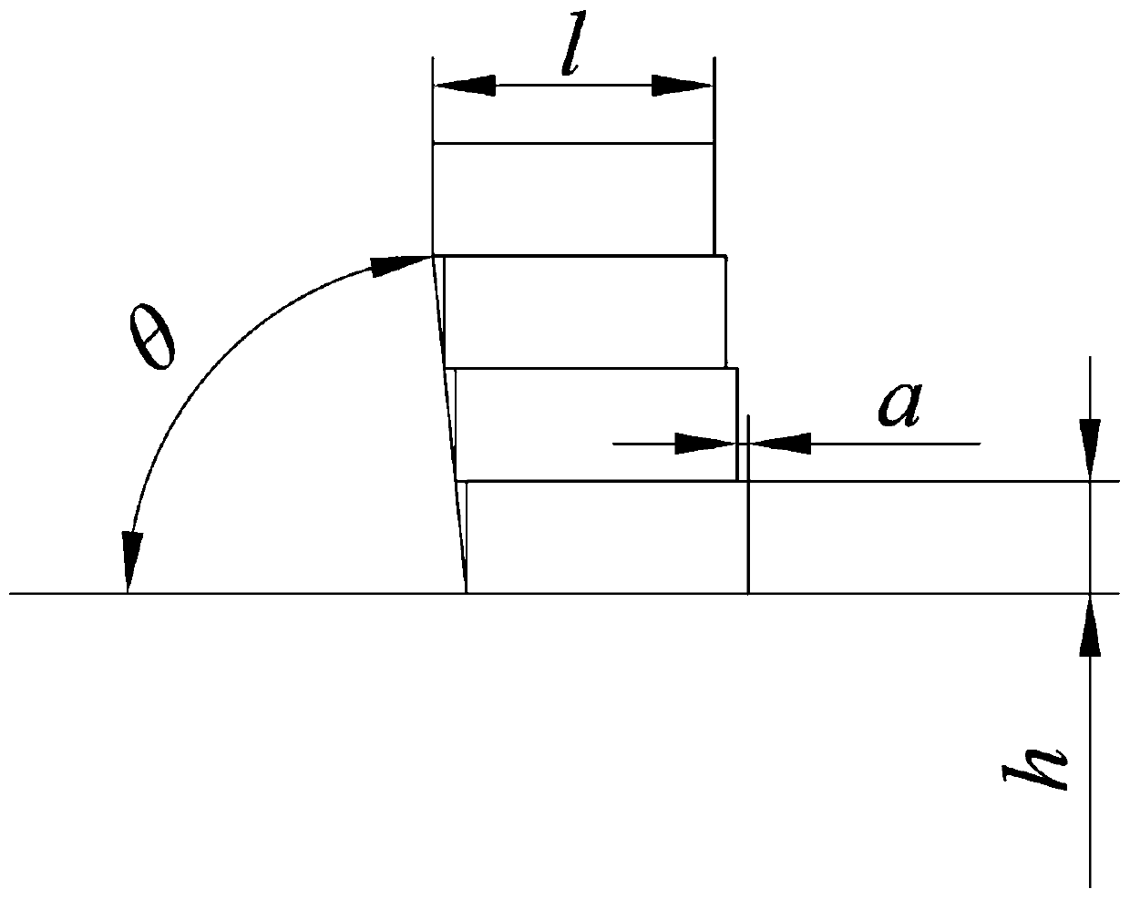 Working layer refractory brick piling structure restraining splashing and nodulation of RH vacuum tank