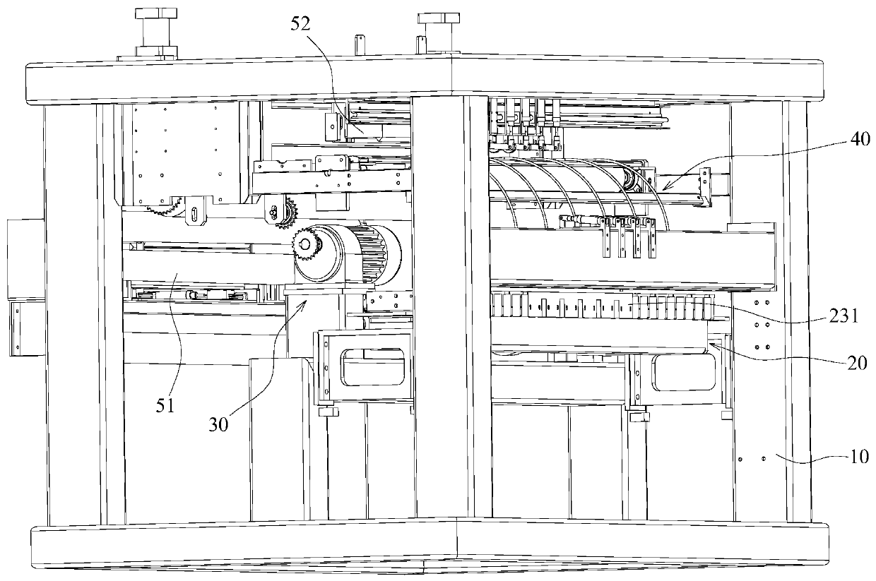 A honeycomb aluminum core production device