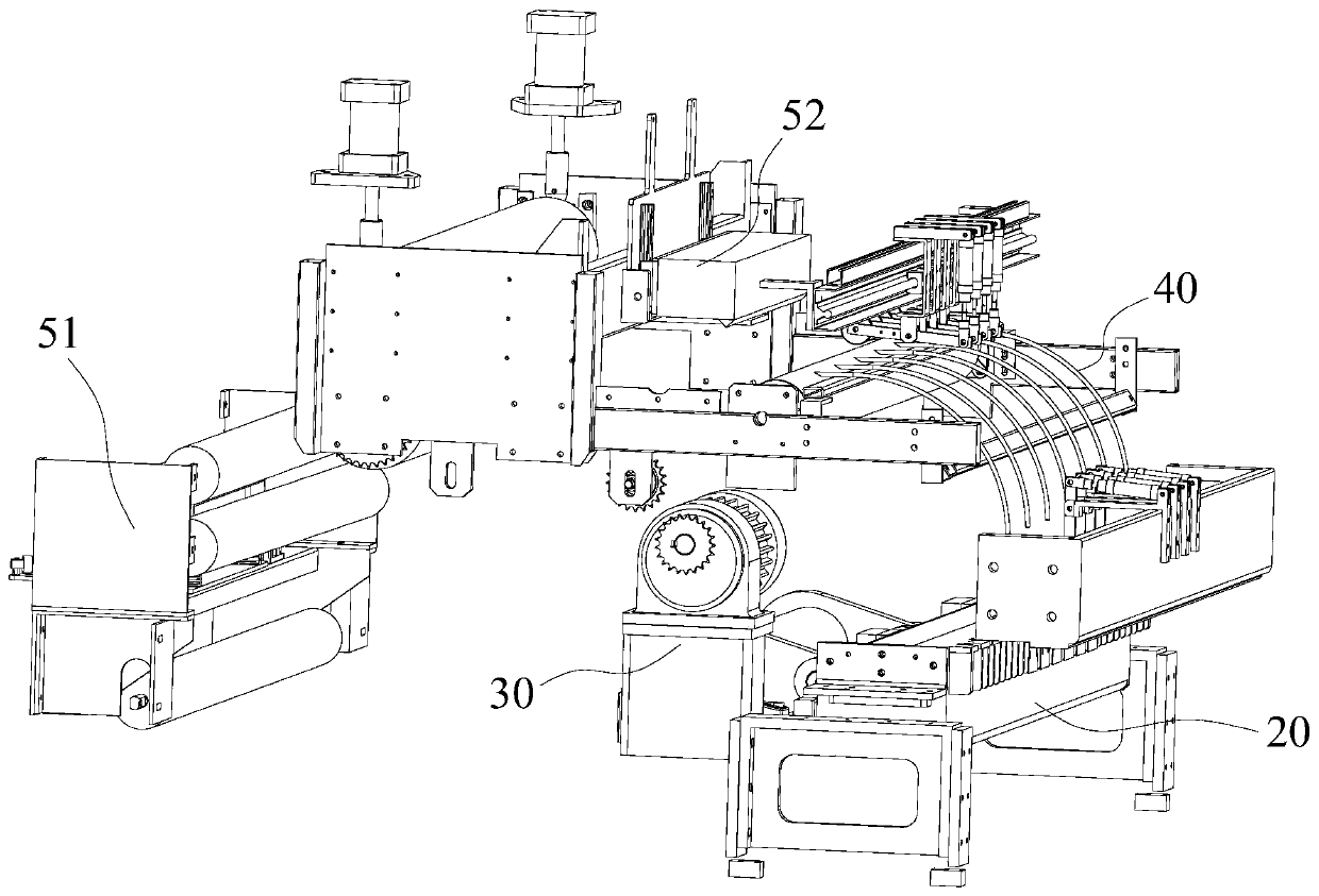 A honeycomb aluminum core production device